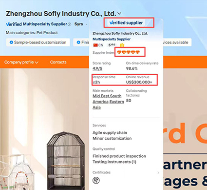 WITH WING Birdcage Supplies, awarded a five-star store rating on Alibaba International Station, further upgrades its global service