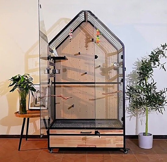 House-Shaped Bird Cage